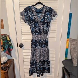 Floral Blue Dress